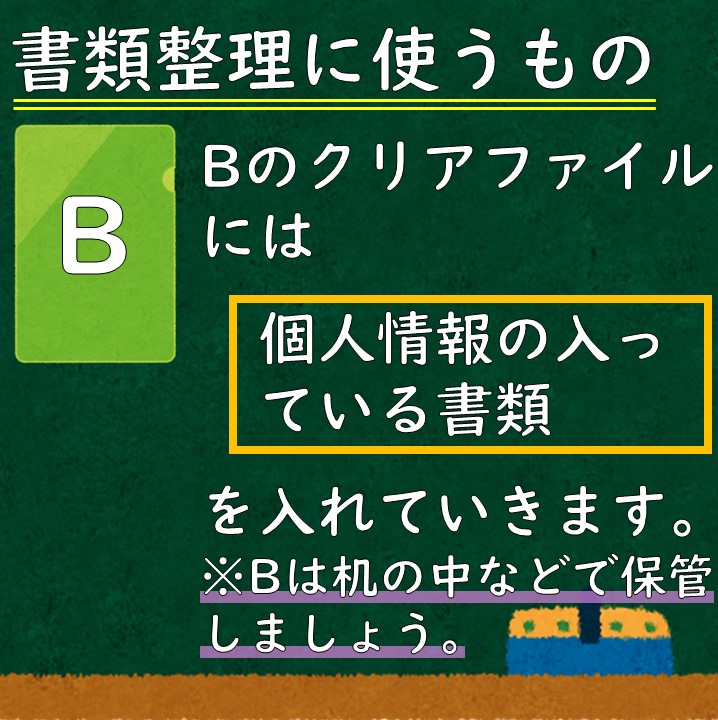 事務作業の効率化 クリアファイルで書類整理 うー先生の引き出し